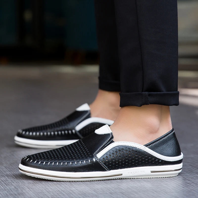 Mocassins Homme Cuir Véritable Respirants – CLEVI Paris