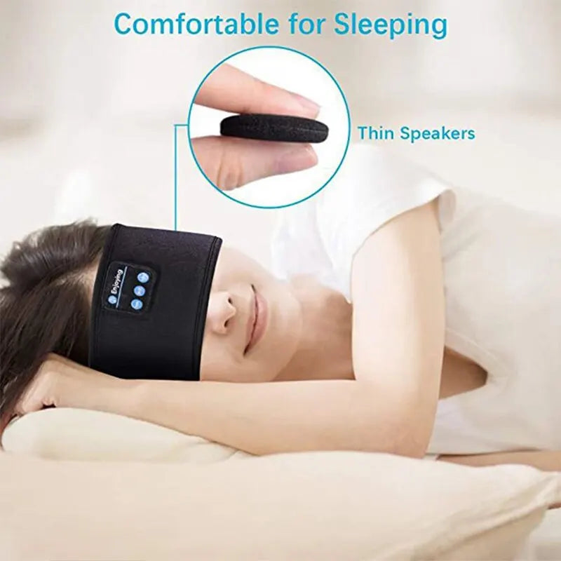 Casque Bluetooth 5.0 Bandeau Élastique | Réduction de Bruit, Sport & Sommeil, 2 Coloris – CLEVI Paris