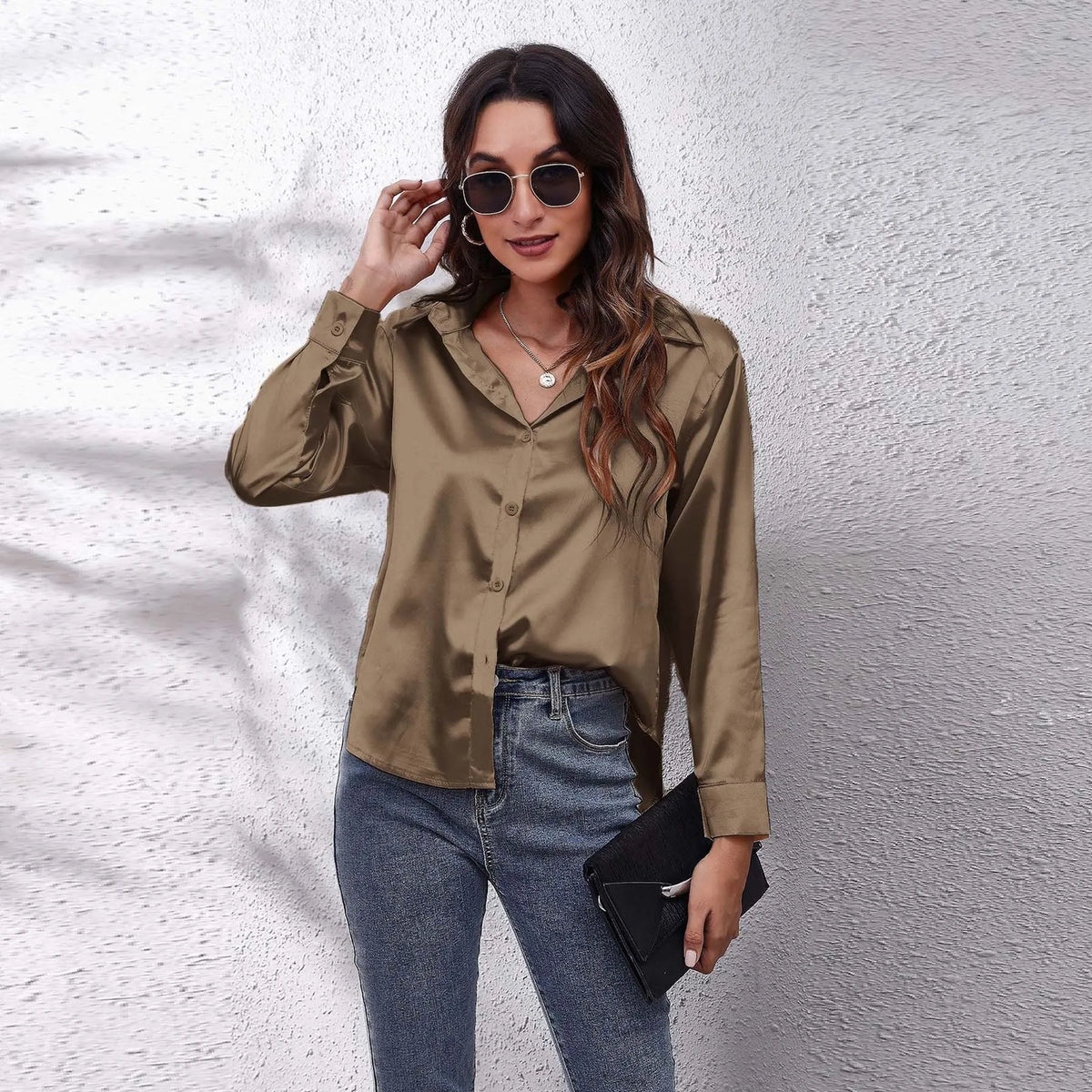 Chemise ample manches longues femme – CLEVI Paris