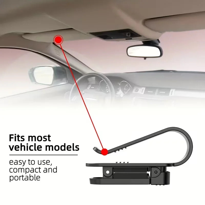 Clip Pare-Soleil Voiture Lunettes & Cartes 4 Couleurs – CLEVI Paris