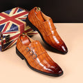 Oxford Homme Cuir Bout Carré Boucle Bureau Mariage | 5 Coloris EU 38-48