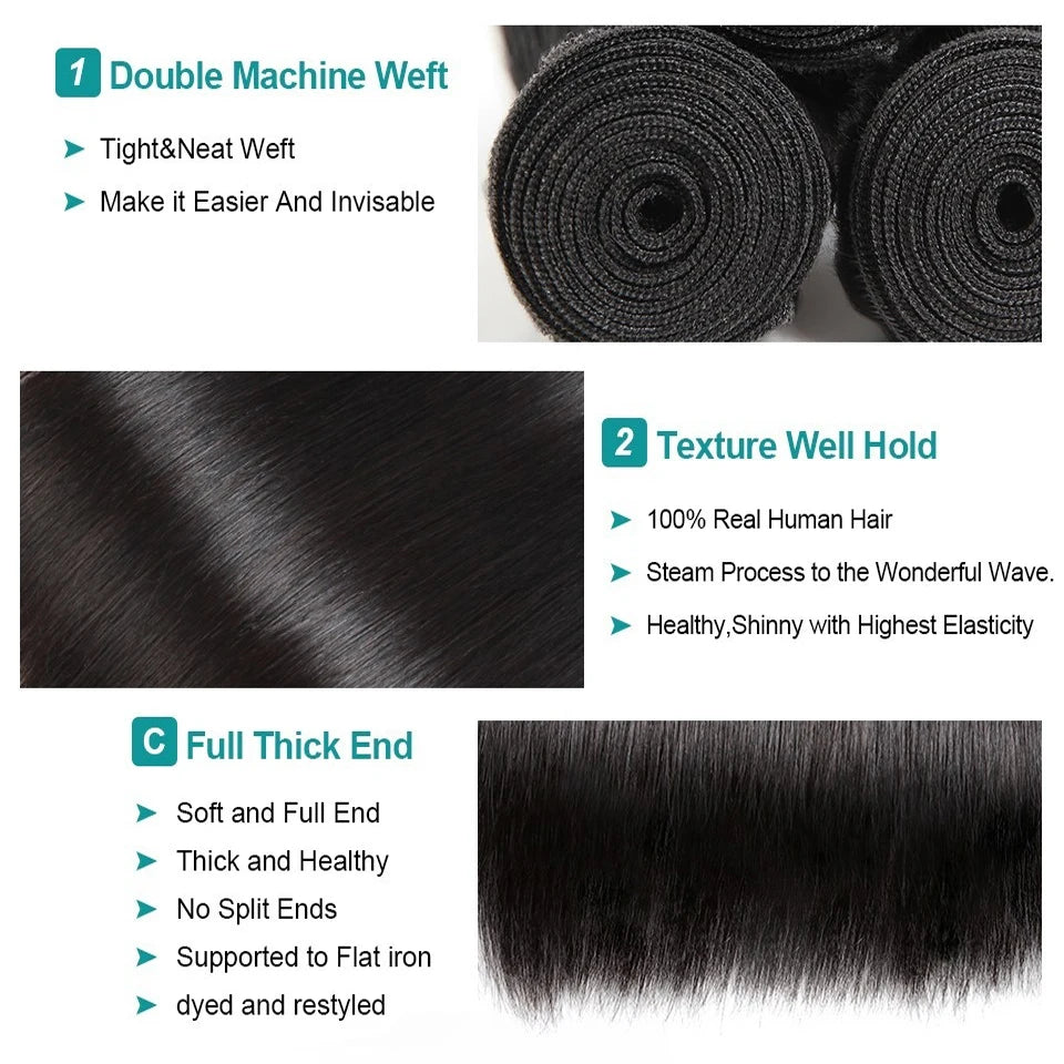 Tissage Straight Hair Remy Hair Brésilien 10A – CLEVI Paris