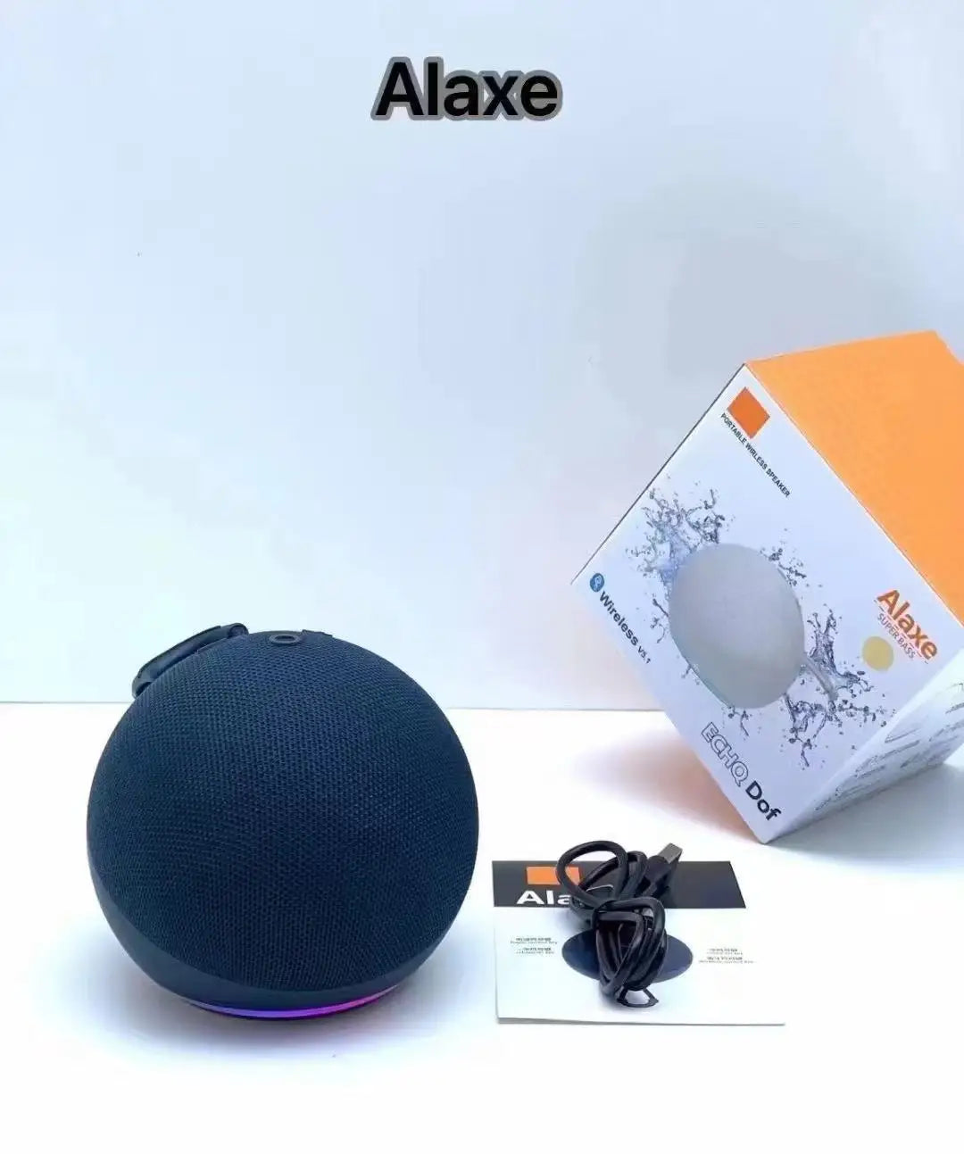 Enceinte Bluetooth Portable DGETG Alaxe — 360° Surround, IPX4, RGB, 5W, Carte TF | CLEVI Paris
