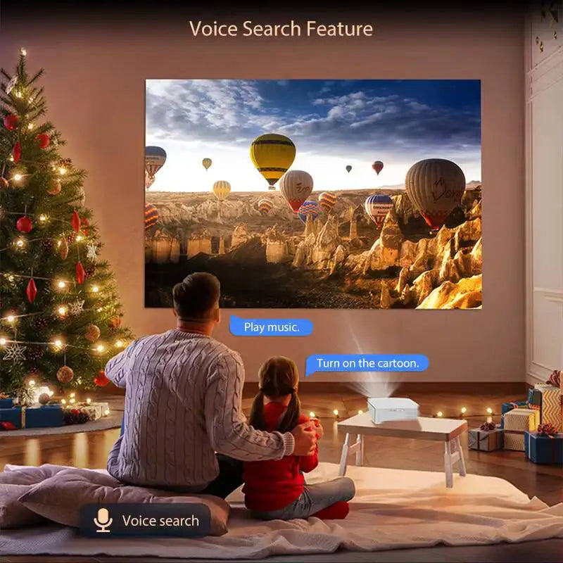 Voxflix M25 Projecteur Android TV 9.0 1080P 4K 2800 Lumens Correction Électronique Mode Jeu Recherche Vocale – CLEVI Paris