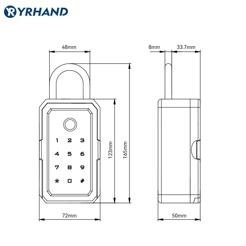 Boîte à Clés Connectée YRHAND K3 Empreinte Digitale Tuya WiFi – CLEVI Paris