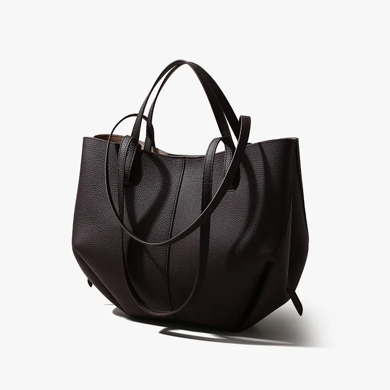 Sac fourre-tout femme en cuir véritable – CLEVI Paris