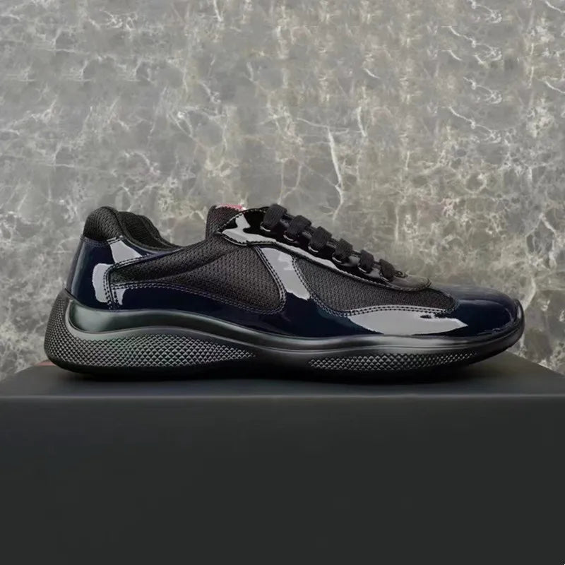 Sneakers Basses en Cuir et Maille Mixte – CLEVI Paris