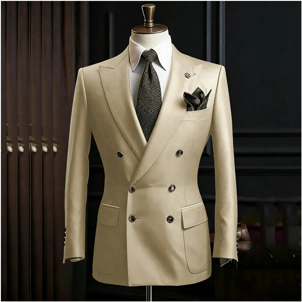 Costume homme 2 pièces à double boutonnage – CLEVI Paris