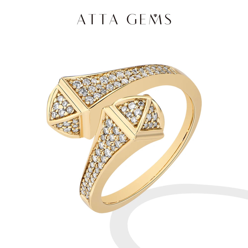 Bague Double Serpent Moissanite D Color VVS1 Argent 925 – CLEVI Paris