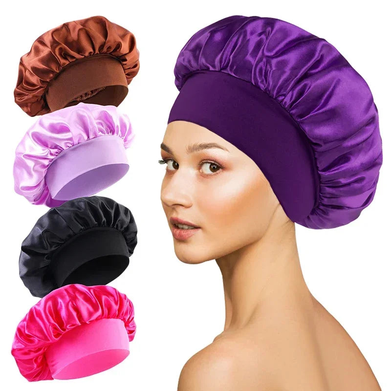 Bonnet de Nuit en Soie Satin Taille Universelle — CLEVI Paris
