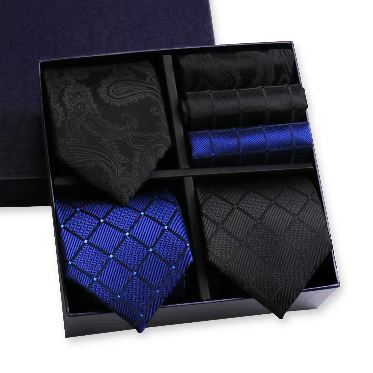 Coffret 3 cravates unisexes avec pochettes – CLEVI Paris
