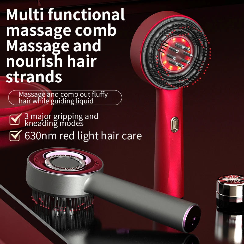Peigne de Massage Vibrant – Thérapie Lumière Rouge Cheveux – CLEVI Paris