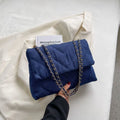 Sac baguette femme en toile, trois bleus – CLEVI Paris