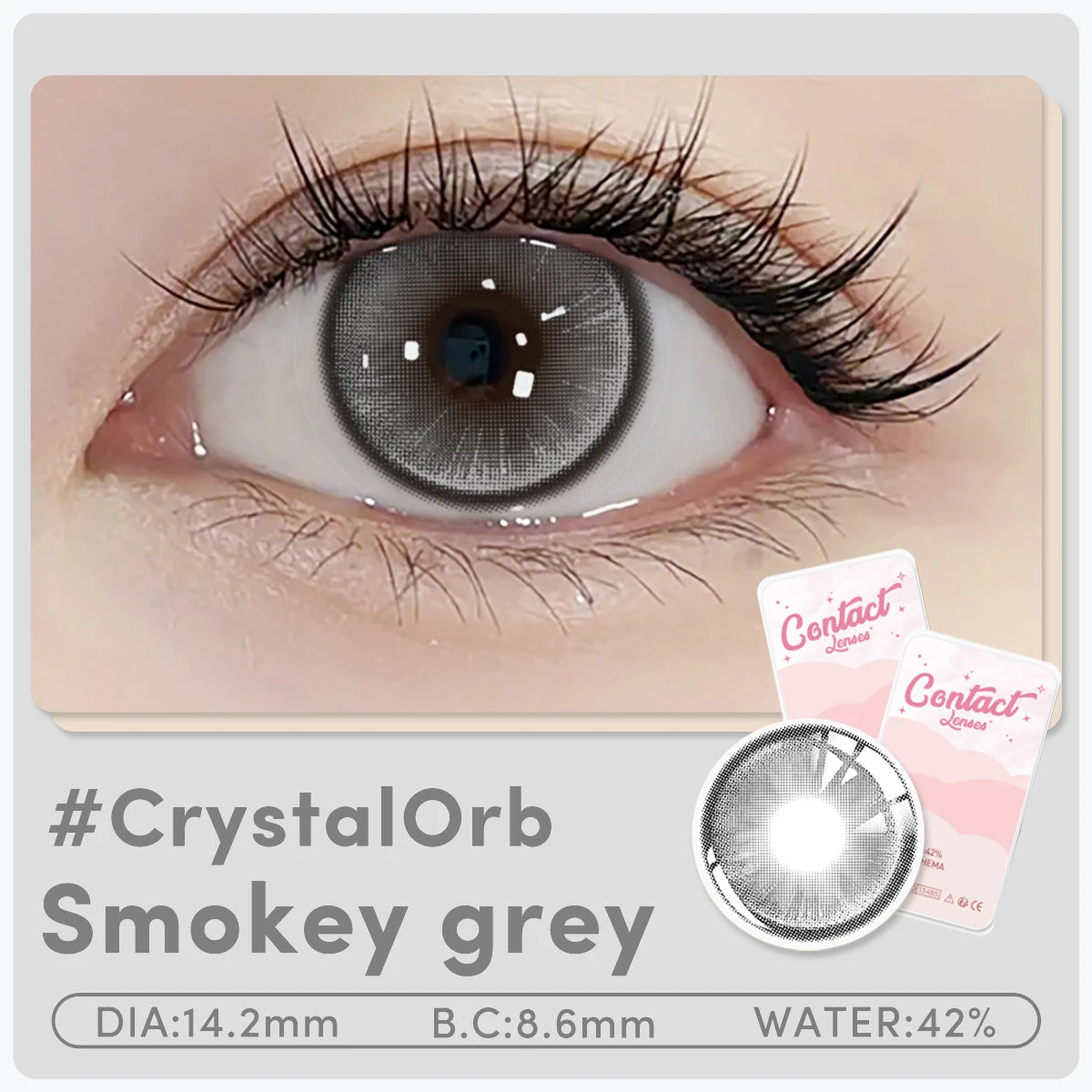 Lentilles de Contact Colorées UYAAI sans Correction – 14 Teintes, Port Annuel