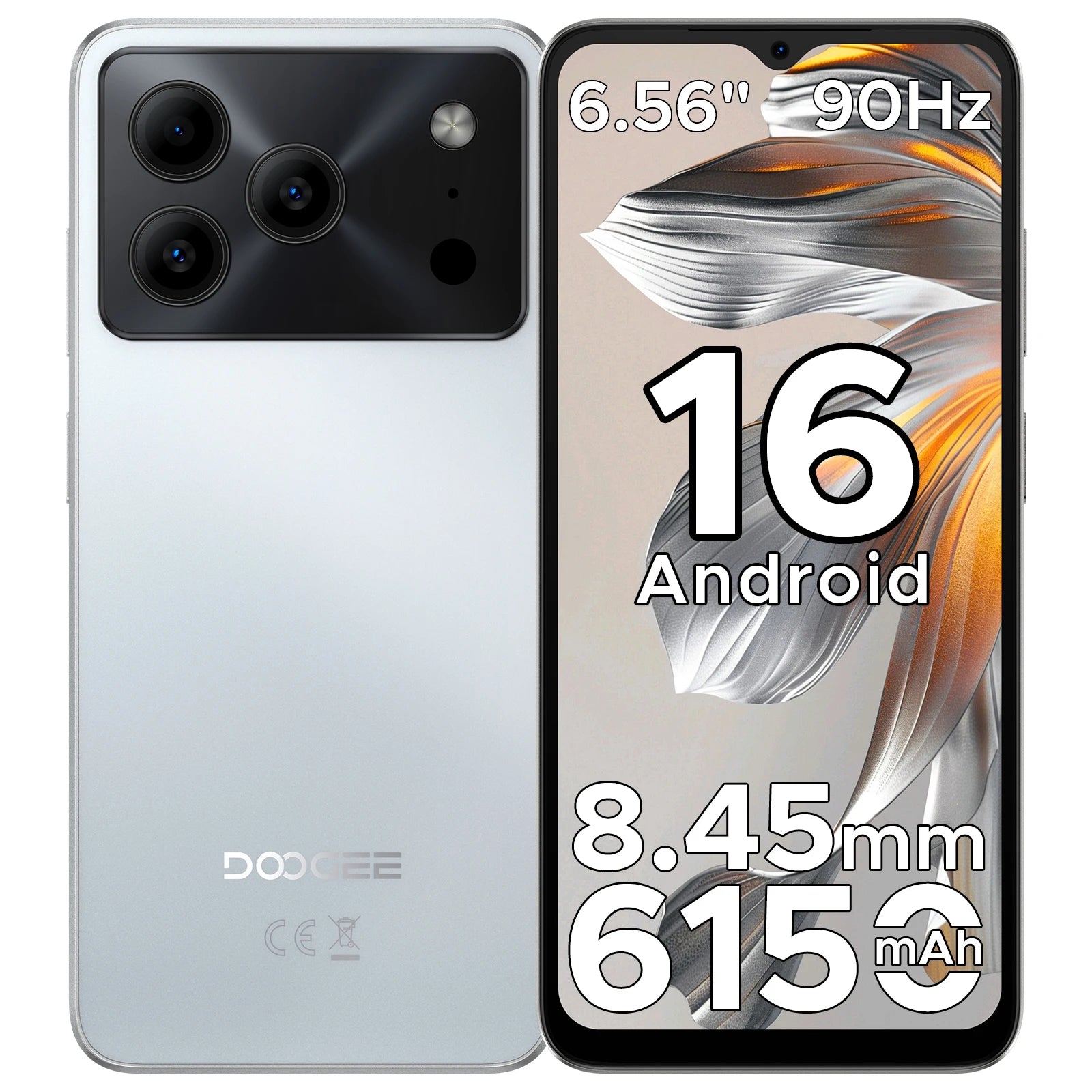 DOOGEE Note 56 – Smartphone Android 16 | 6150mAh | 24Go RAM | 6,56" | Double SIM