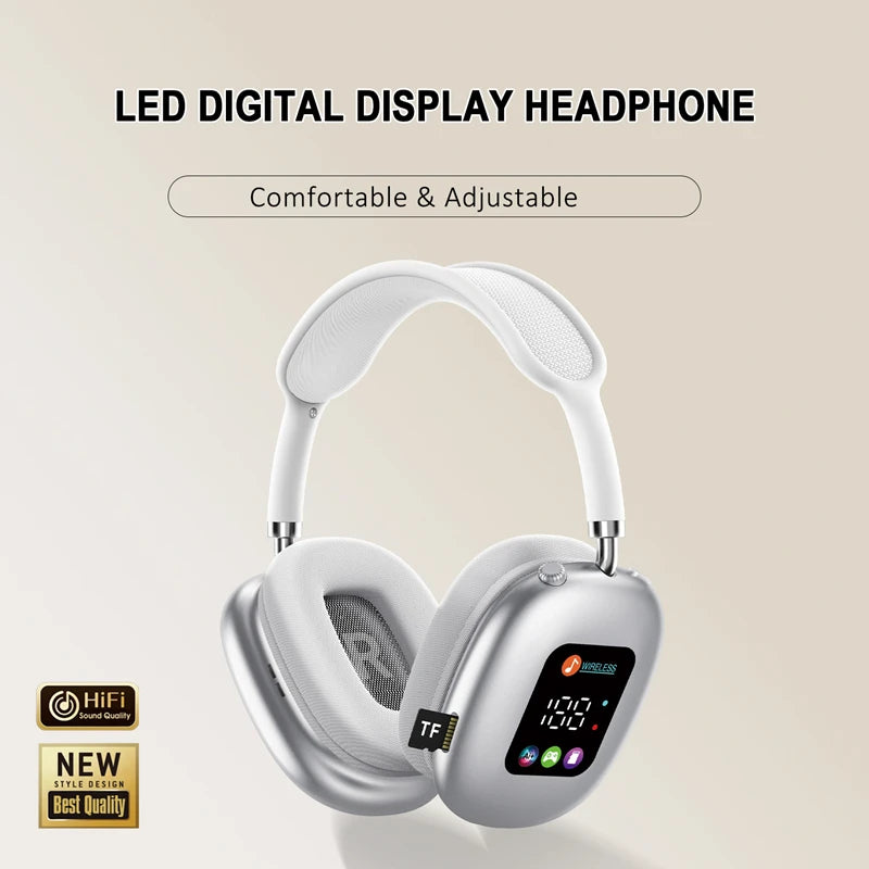 Casque Bluetooth BMAD MAX600 ANC Écran Tactile LCD 40mm BT 5.3 TF AUX Micro IA – CLEVI Paris