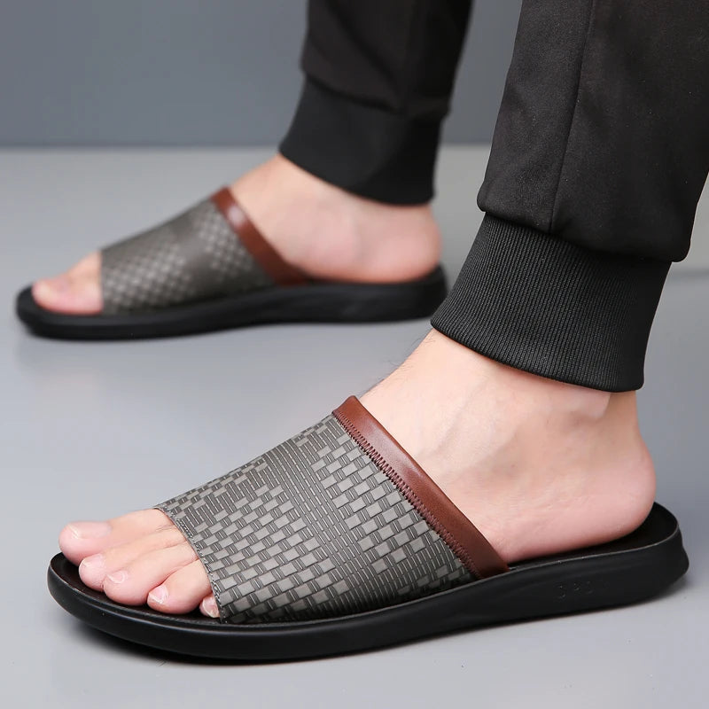 Sandales Homme Été – Antidérapantes, Résistantes, Confortables | Blanc, Gris Foncé ou Orange