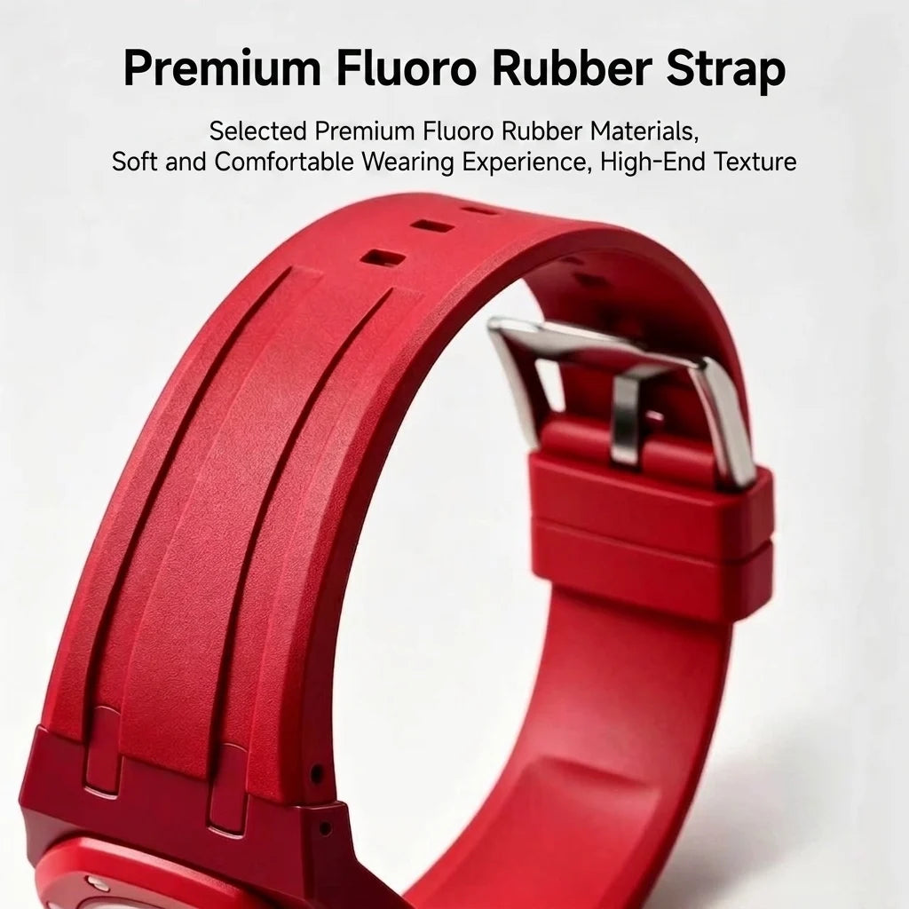 Kit Bracelet FKM + Boîtier Céramique Compatible Swatch x AP Royal Oak Boucle Déployante – CLEVI Paris