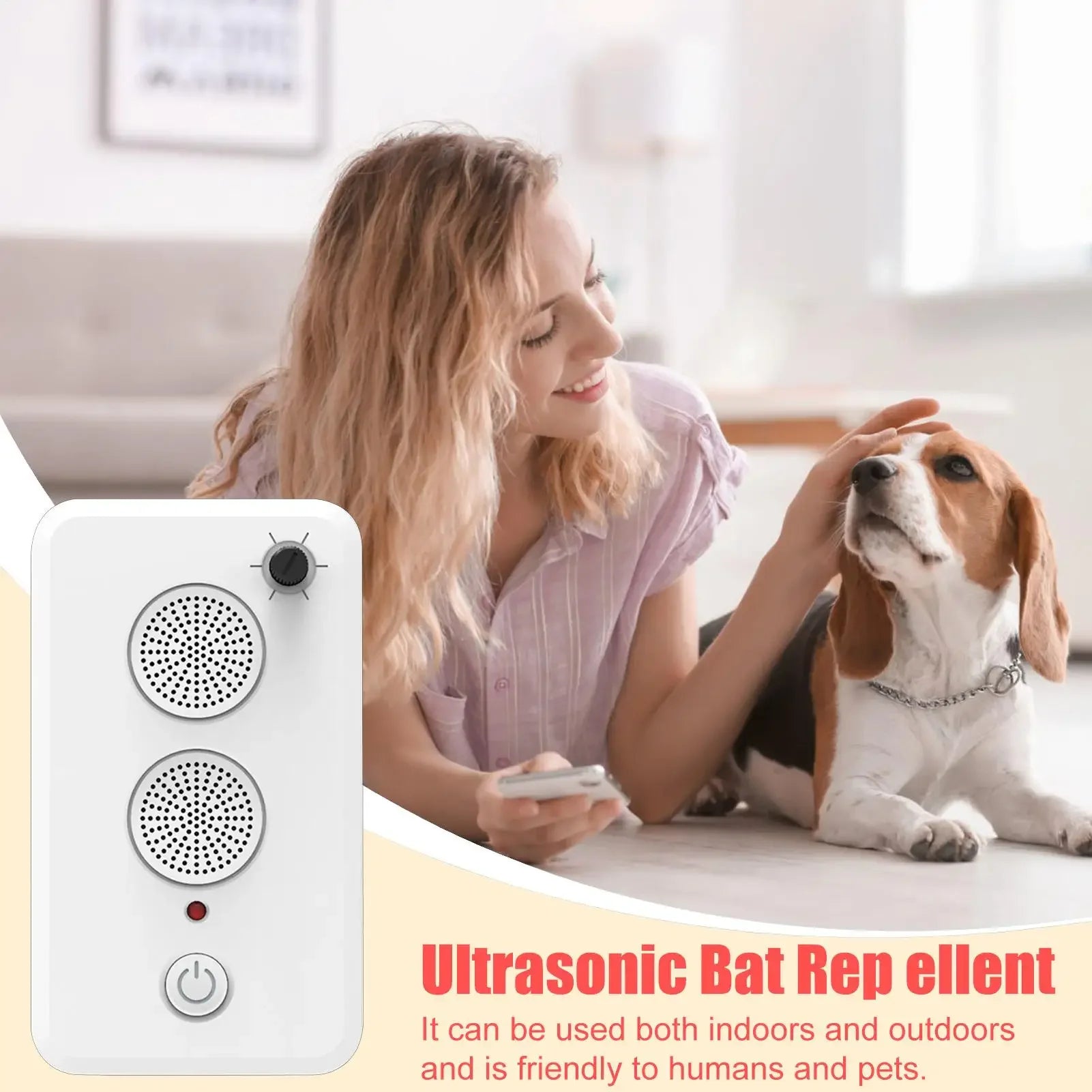 Répulsif Ultrasonique Rechargeable USB – Anti Chauves-Souris, Oiseaux & Nuisibles – Réglable, Silencieux, Intérieur & Extérieur