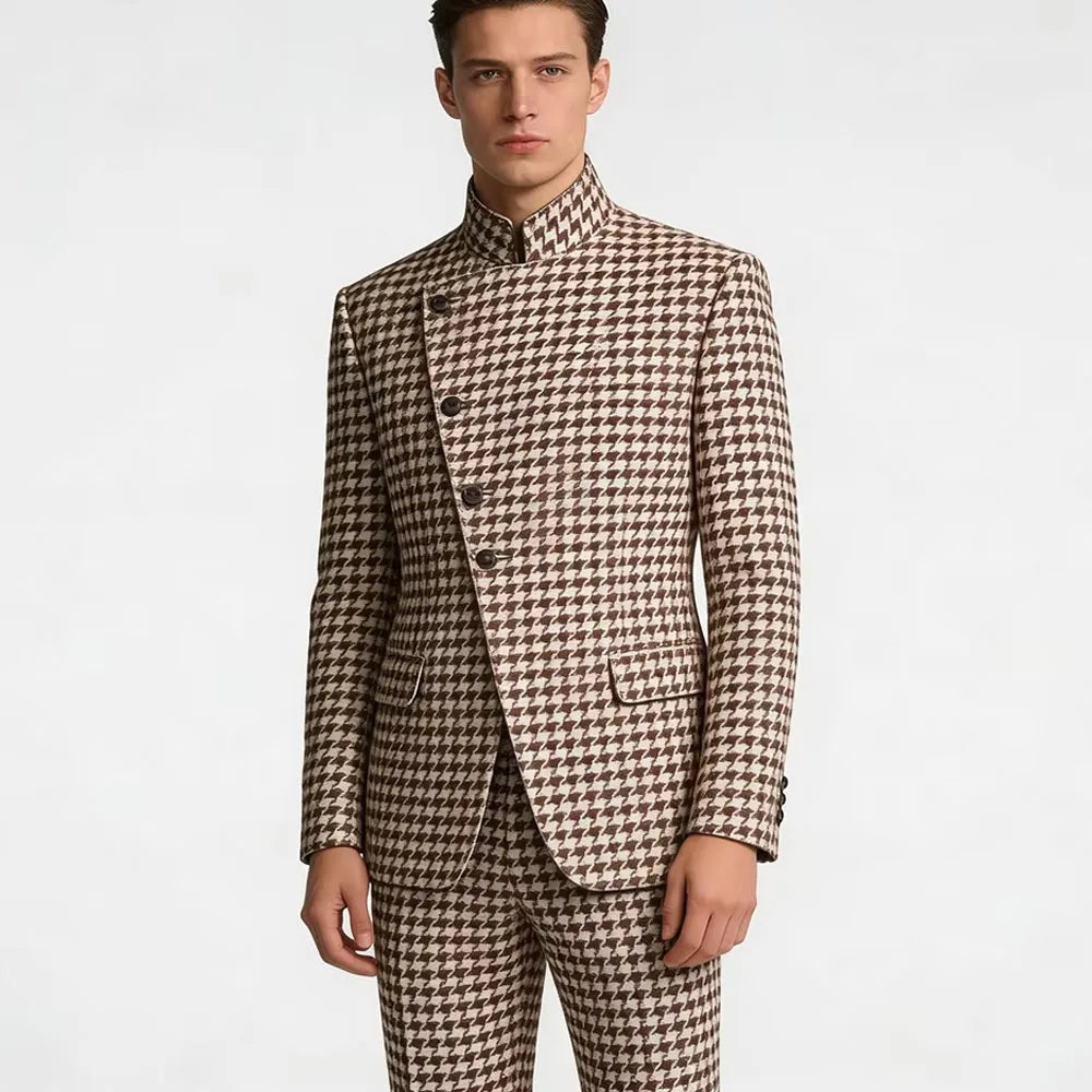 Costume Homme Col Mandarin 2 Pièces – CLEVI Paris