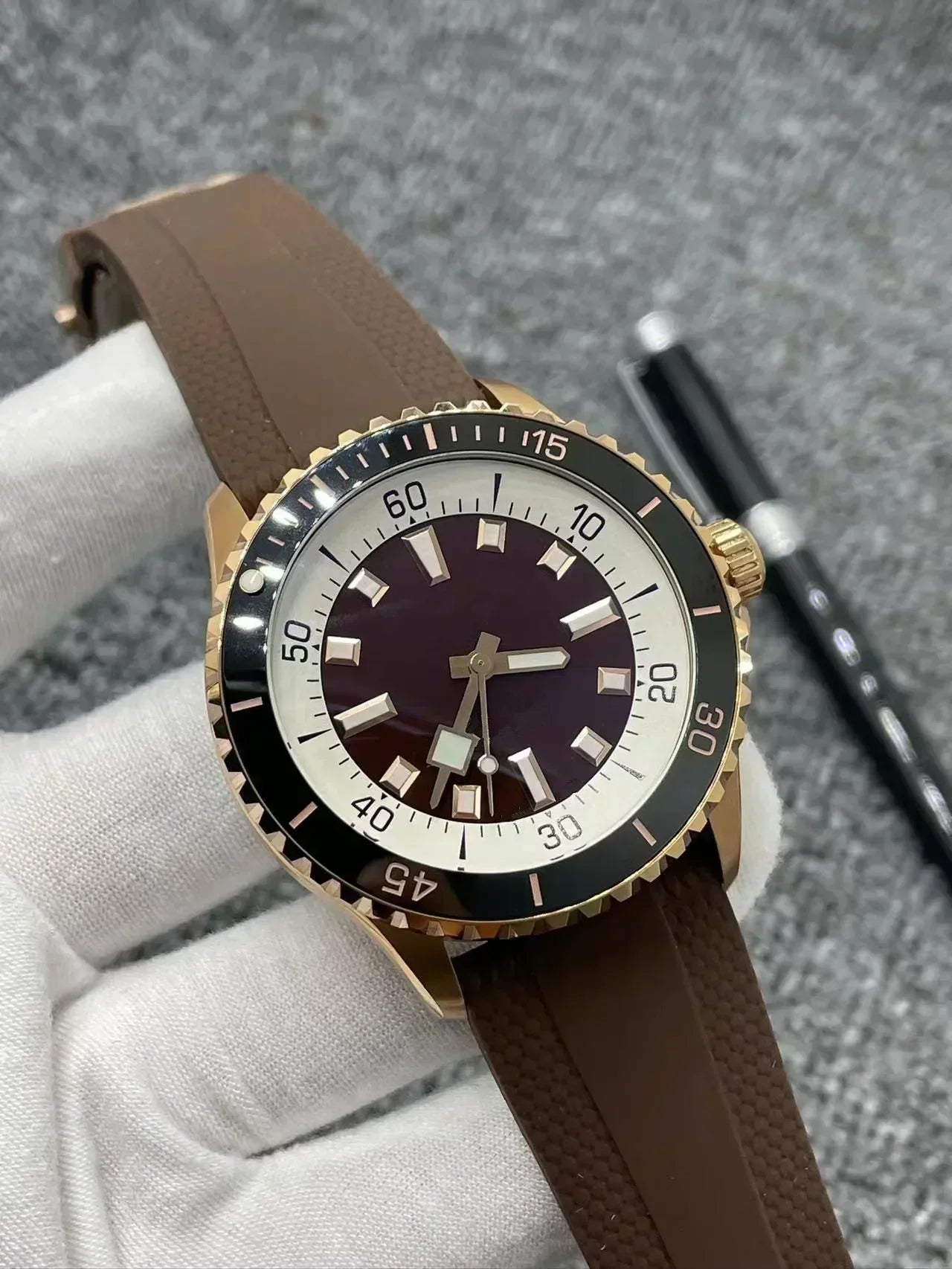 Montre Homme Automatique Luxe Acier Verre Saphir Couronne Vissée Cytupr – CLEVI Paris
