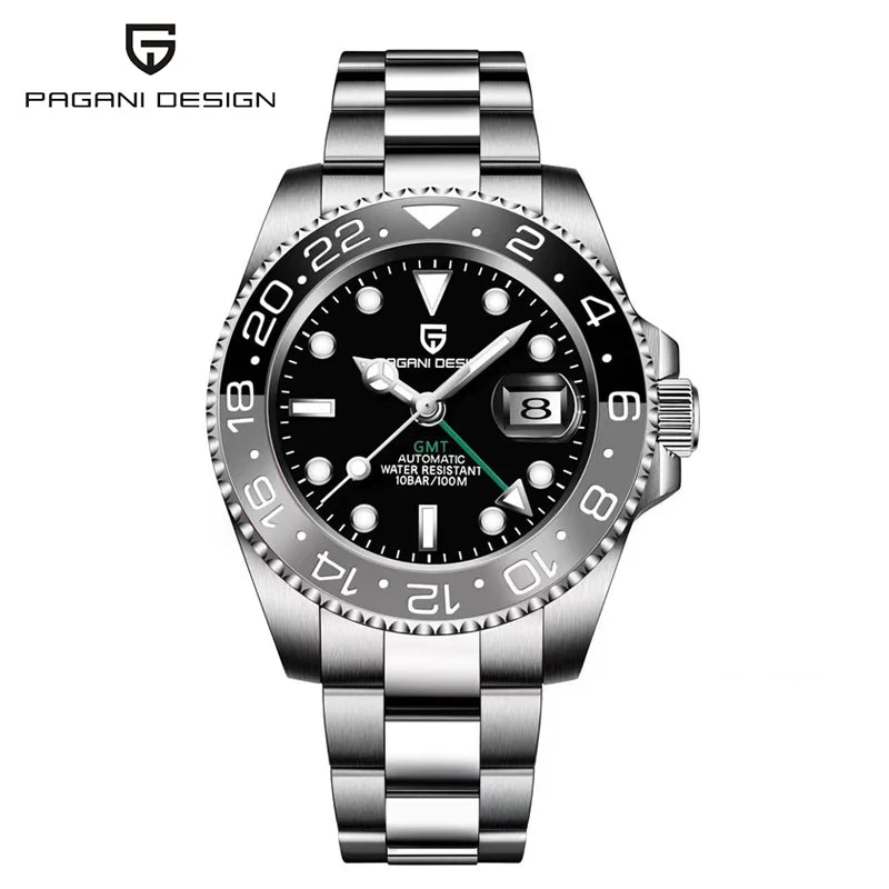 Montre GMT Automatique Homme Pagani Design PD-1662 Saphir Lunette Céramique 100m – CLEVI Paris