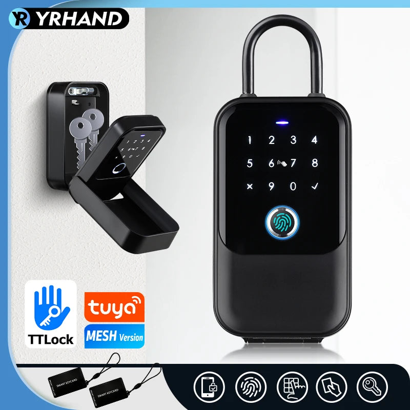 Boîte à Clés Connectée YRHAND K5 Empreinte Digitale Tuya TTLock IP66 – CLEVI Paris