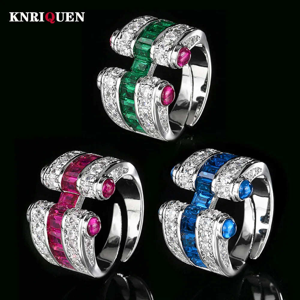 Bague Cocktail Pierres Précieuses Rubis Saphir Émeraude – CLEVI Paris