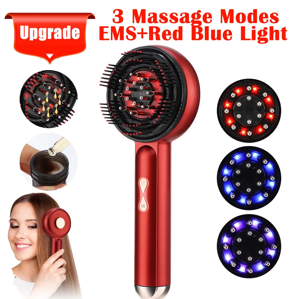 Peigne de Massage Vibrant – Thérapie Lumière Rouge Cheveux – CLEVI Paris