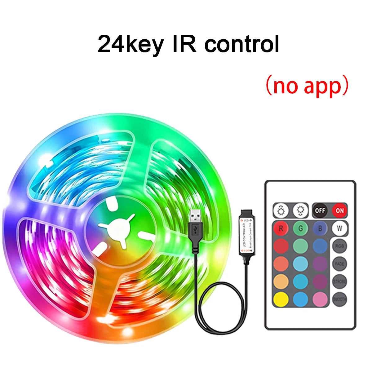 Ruban LED RGB USB Contrôle APP & Télécommande — CLEVI Paris