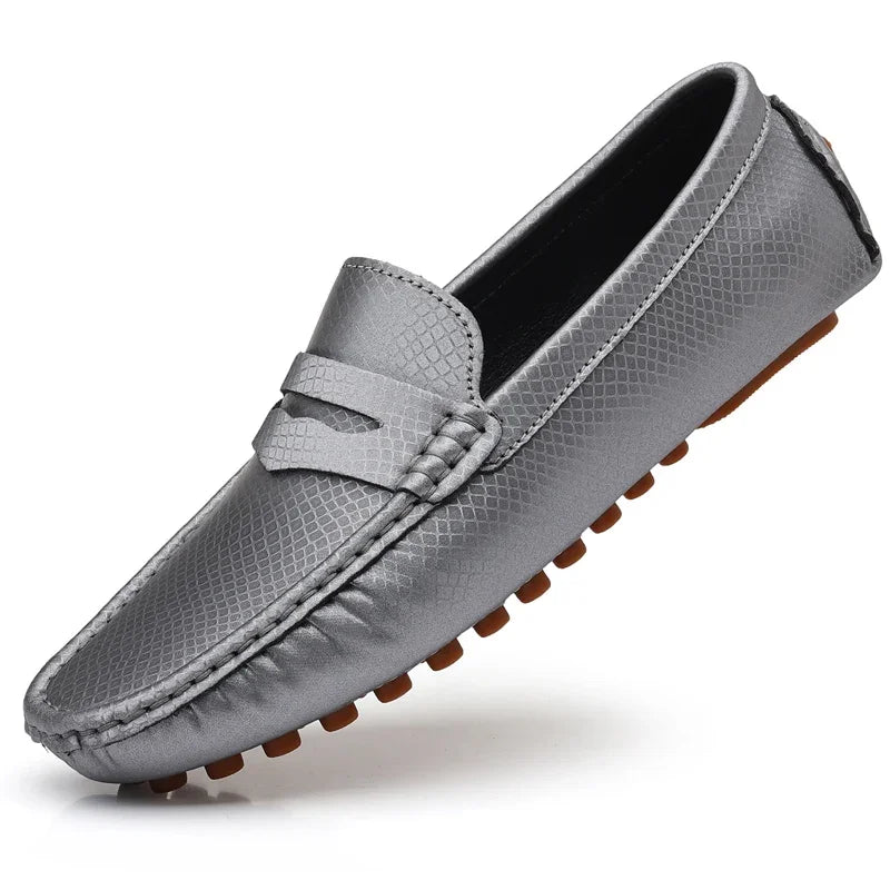 Mocassins Homme Cuir PU Slip-On Légers & Respirants | Noir, Bleu, Gris – CLEVI Paris