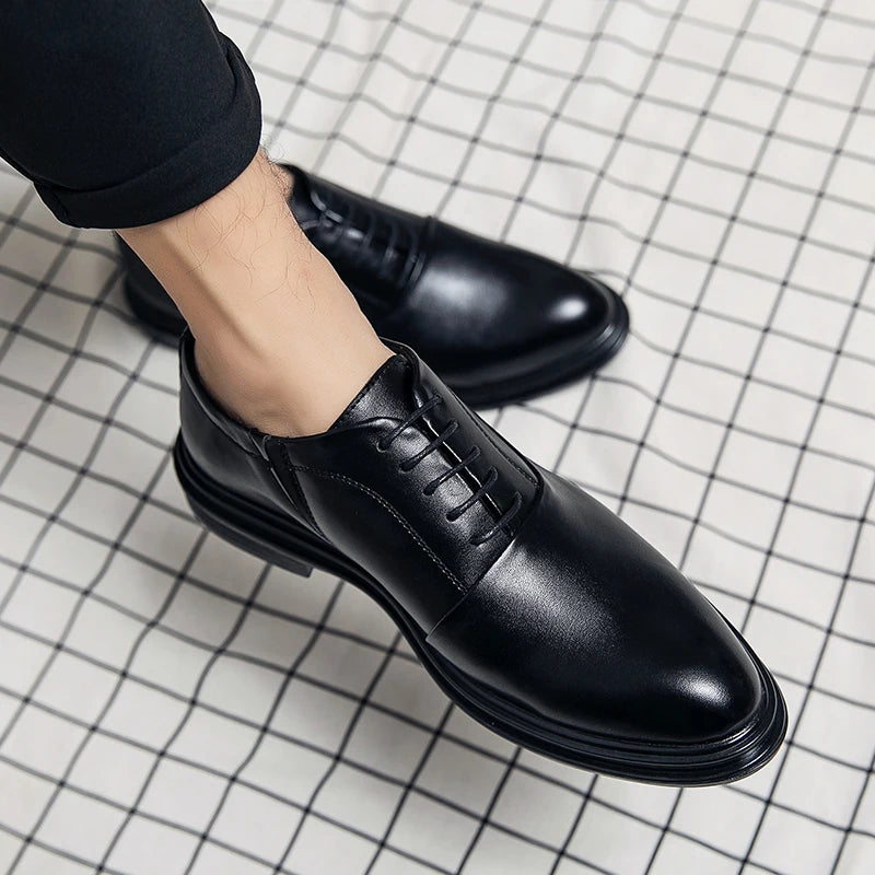 Derby Homme Cuir Véritable Slip-On | Bureau Mariage Vintage 2 Coloris
