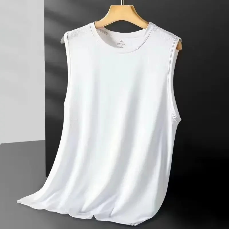 Débardeur Homme Ice Silk Mesh Polyester Léger Sans Manches – CLEVI Paris