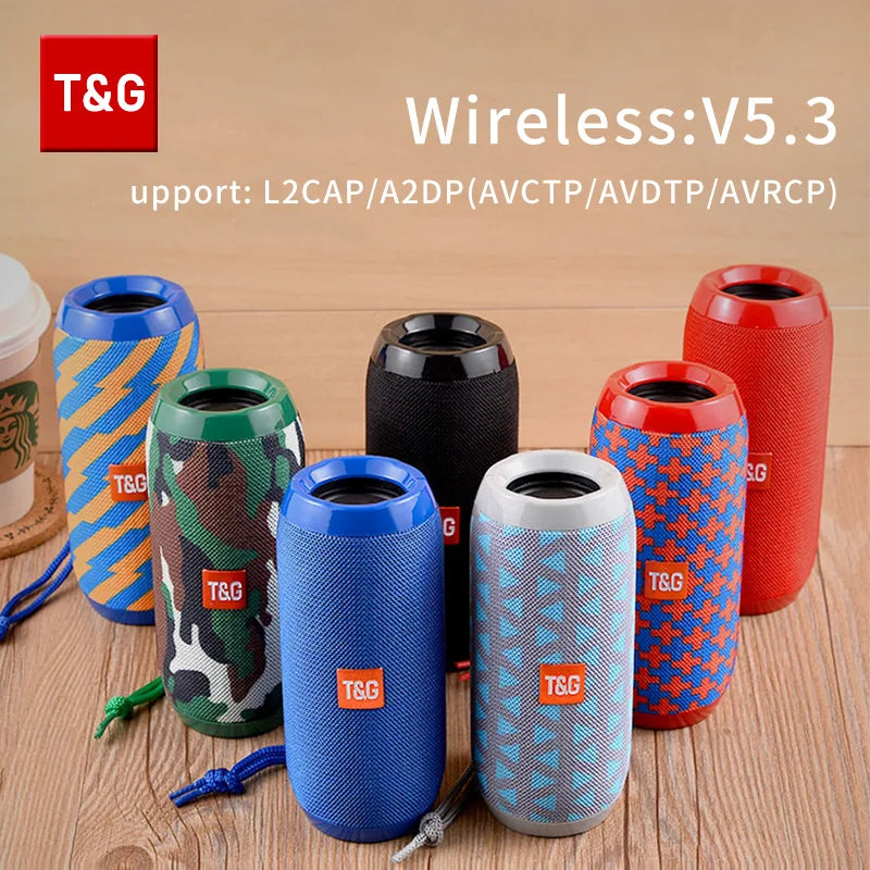 T&G TG117 Enceinte Bluetooth Portable Waterproof TWS IPX5 – CLEVI Paris