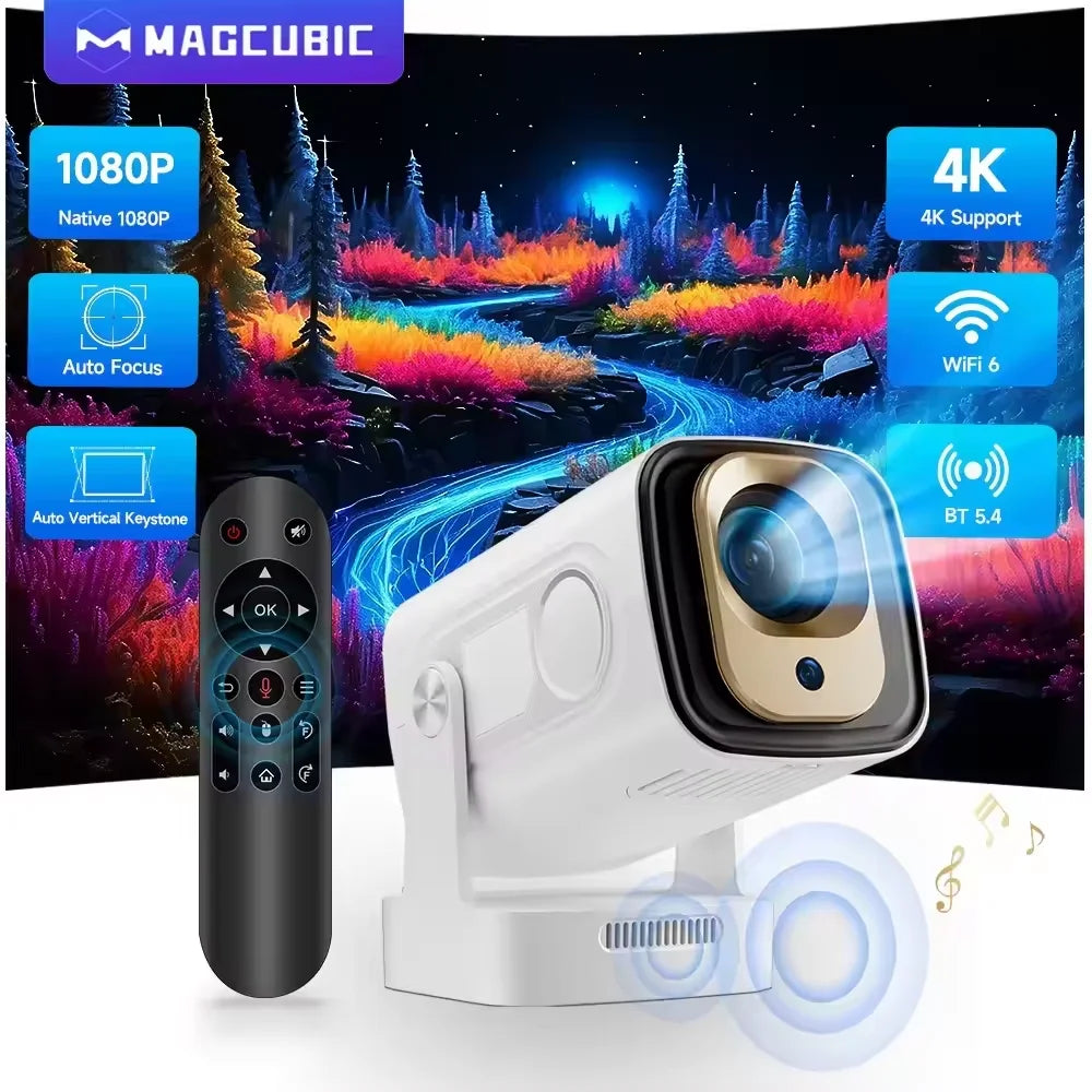 Magcubic HY310 White Projecteur Mini Android 11 1080P 4K 330 ANSI Autofocus WiFi 6 BT 5.4 – CLEVI Paris