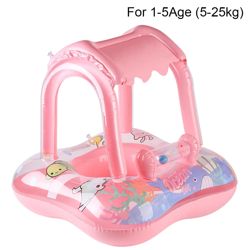 Bouée Gonflable Enfant avec Auvent – 3-6 ans, Piscine & Plage