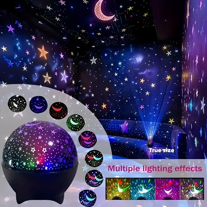 Projecteur Ciel Étoilé LED 7 Modes – Lumière Galaxie Lune, Déco Chambre & Cadeau