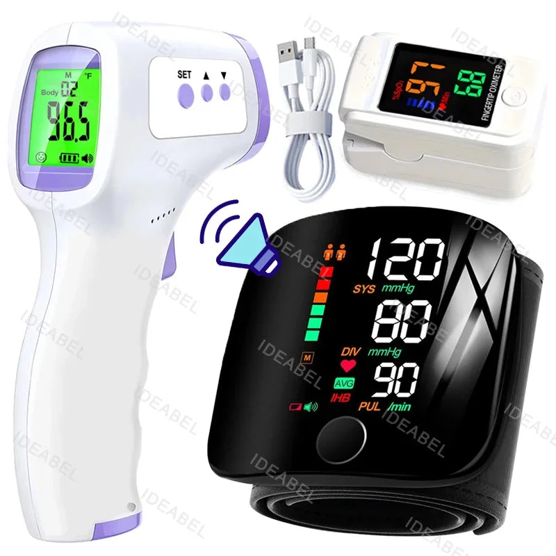 Tensiomètre Poignet LCD Rechargeable Vocal Auto 18 Designs – CLEVI Paris