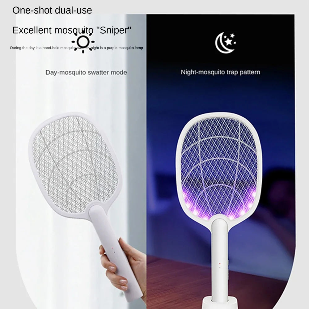 Raquette Anti-Moustiques Électrique USB Rechargeable Pliable Lampe UV – CLEVI Paris