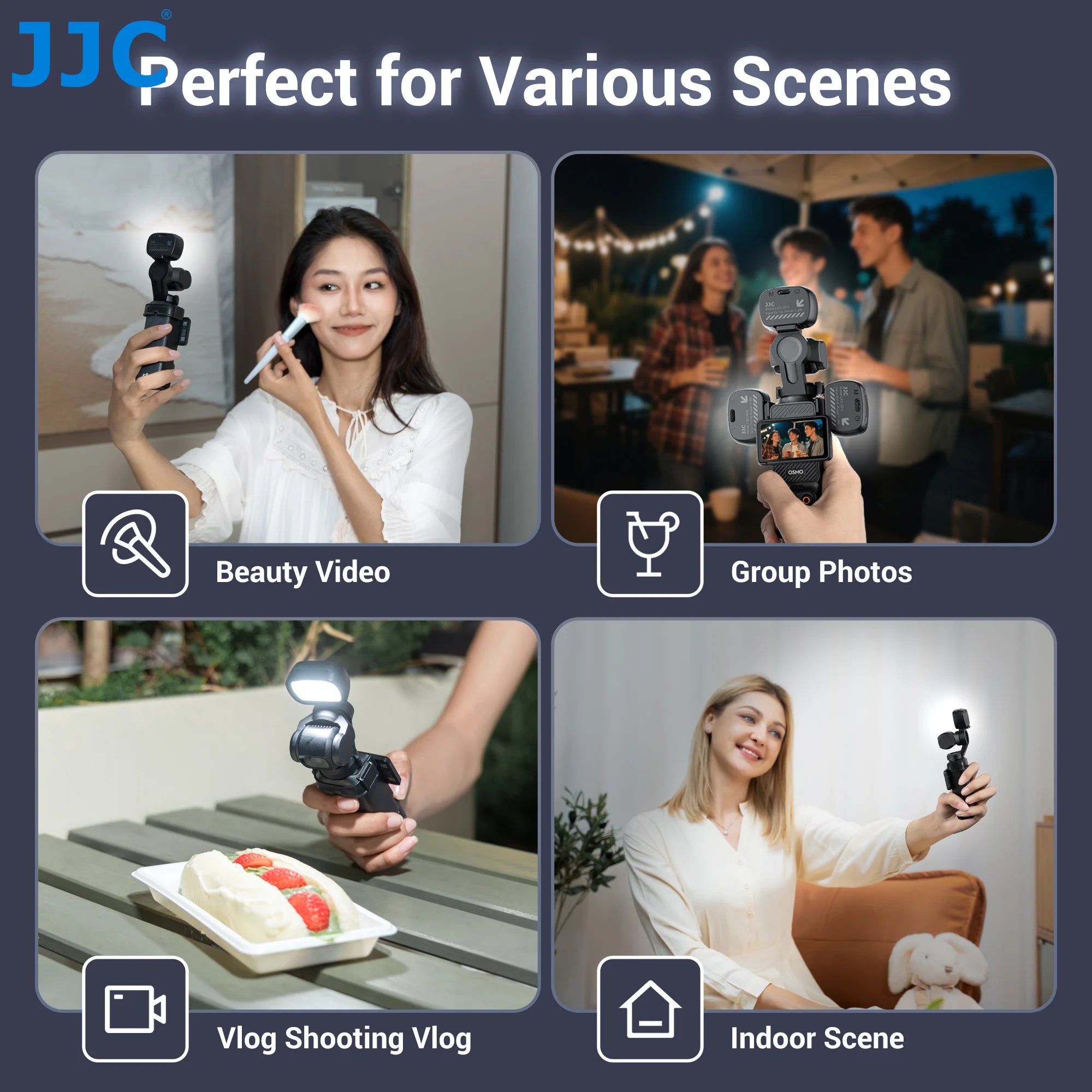 Lumière LED Magnétique pour DJI Osmo Pocket 3 – Fill Light Rechargeable Vlog