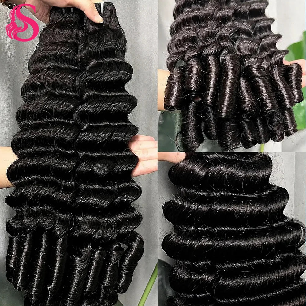 Extensions Cheveux Humains Bouclés Burmese Curly Deep Wave – CLEVI Paris