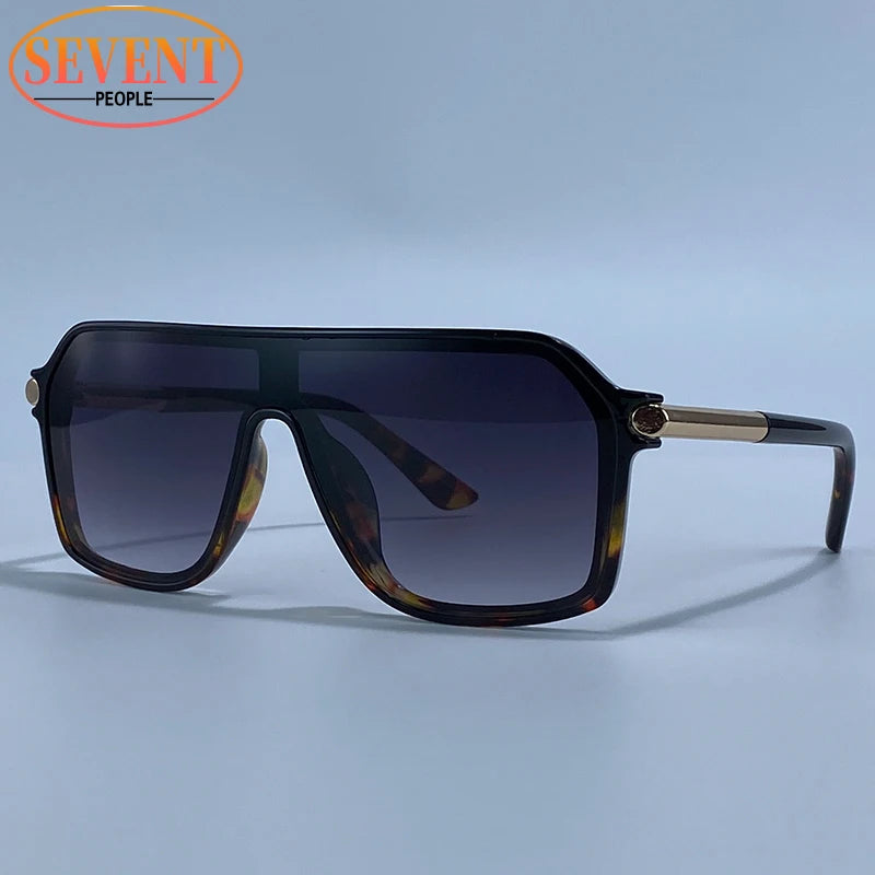 Lunettes de Soleil Monobloc Bouclier Oversize Homme – Monture Métal Style Vintage Outdoor UV400 – CLEVI Paris