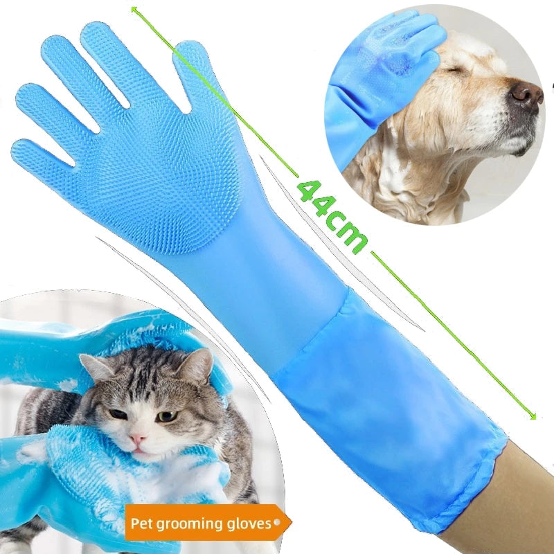 Gant de toilettage en silicone pour chien et chat – CLEVI Paris