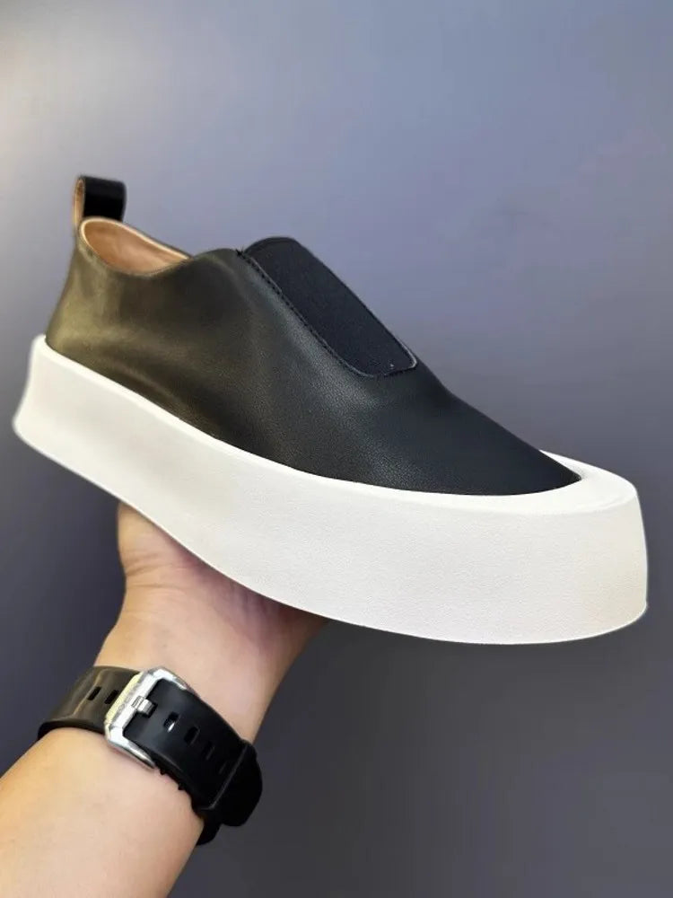 Loafers Plateforme Homme Cuir Véritable Vintage 3 Coloris EU 38-44 – CLEVI Paris