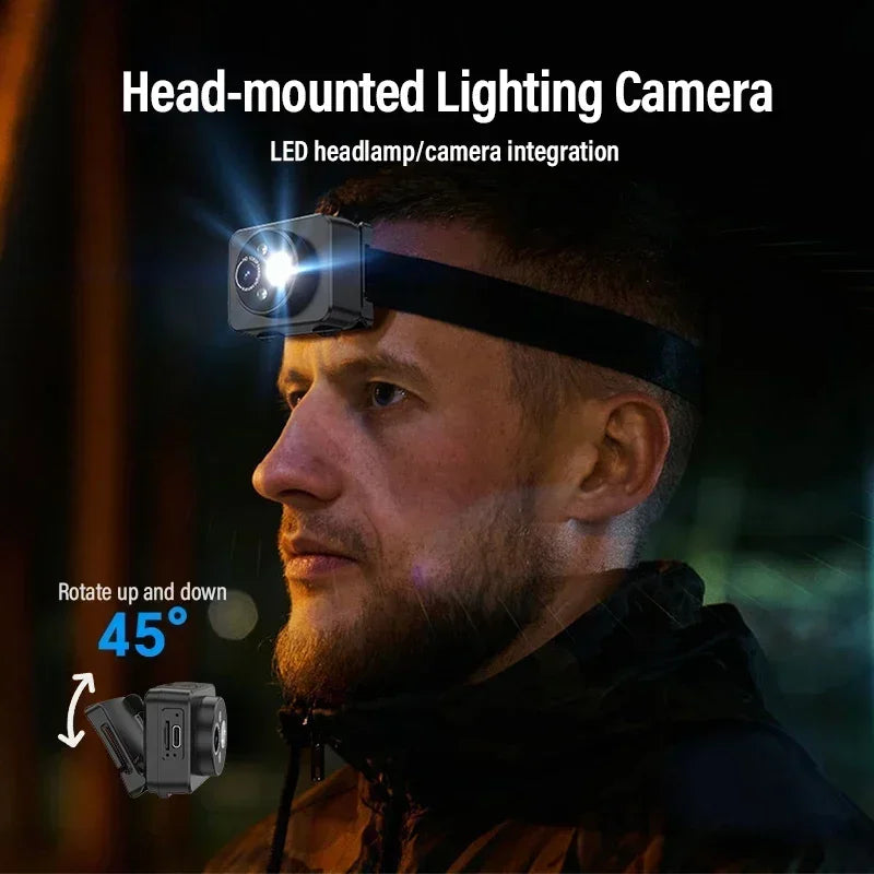 Caméra Sport À Porter sur la Tête AEVYVKV D8 – Grand Angle 120°, Vision Nocturne, Étanche, Moto & Aérien – CLEVI Paris