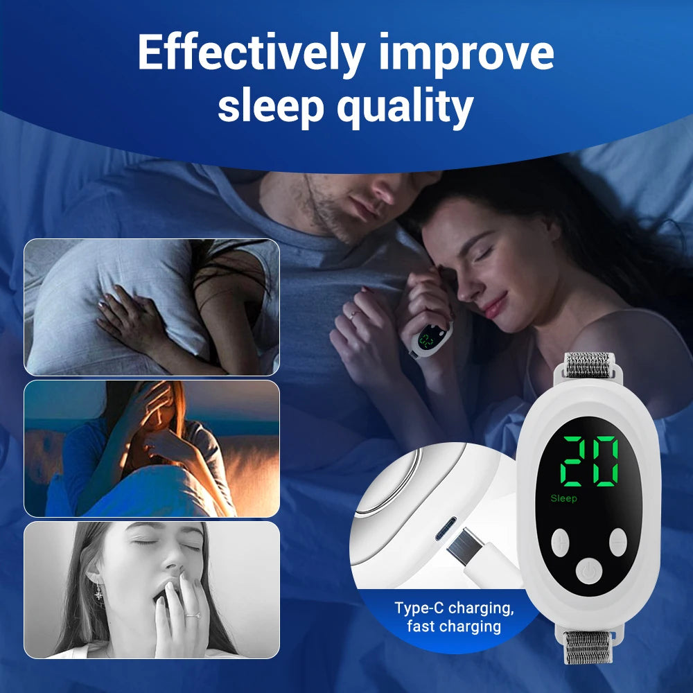 Aide au Sommeil Microcourant EMS | Anti-Insomnie, Stress & Anxiété 20 Niveaux