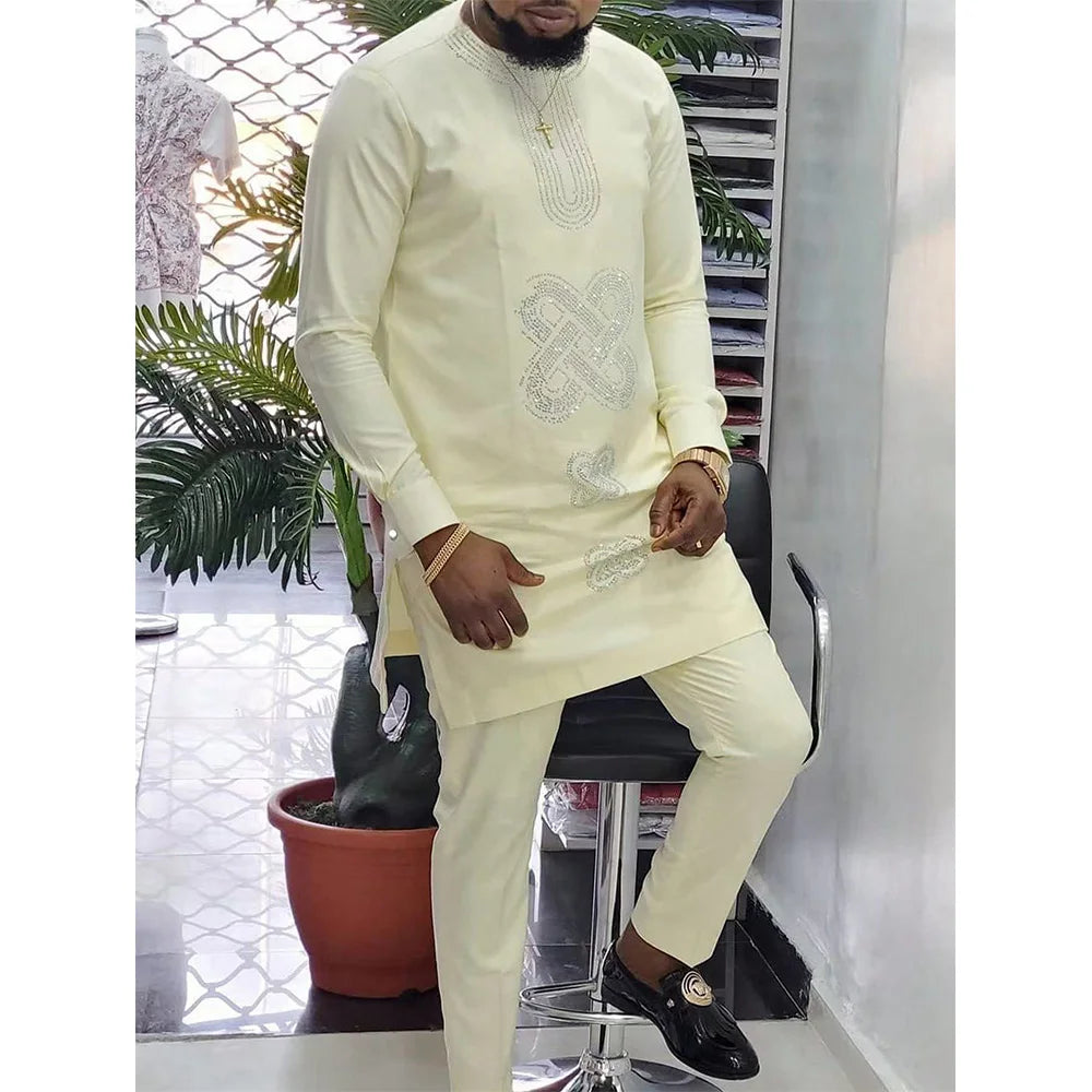 Ensemble Dashiki Homme Col Rond – CLEVI Paris