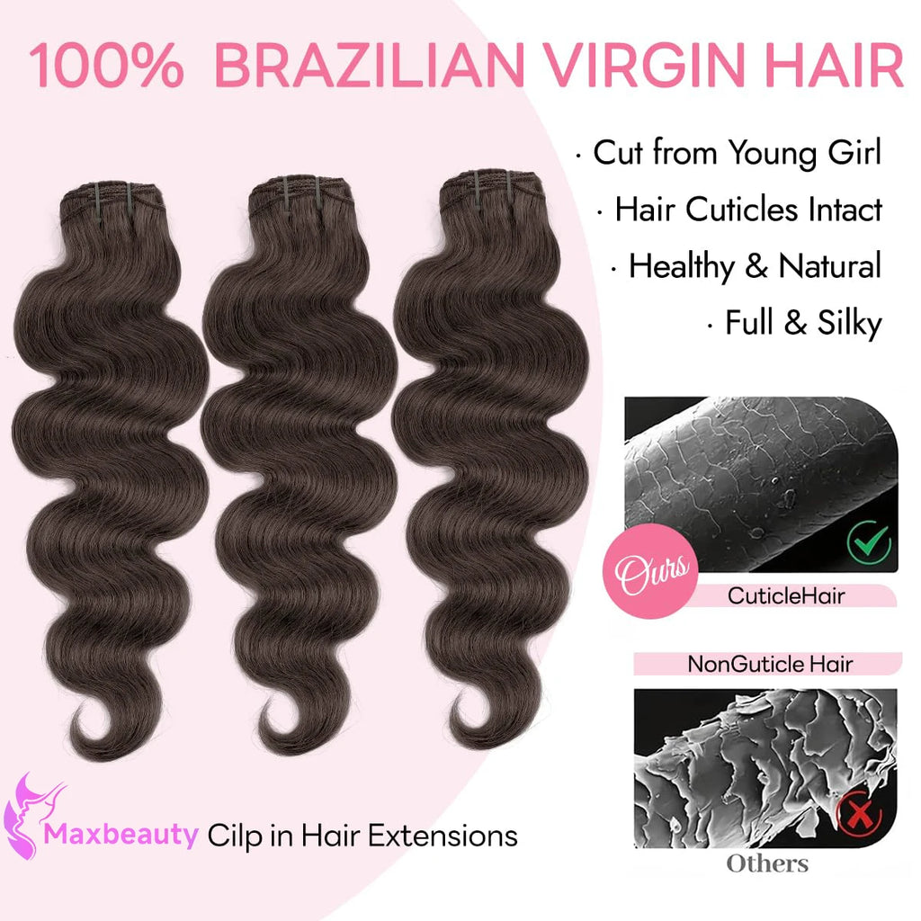 Extensions Cheveux Body Wave Clip-In 120g/180g – CLEVI Paris
