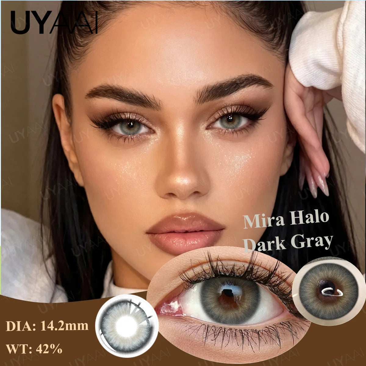 Lentilles de Couleur UYAAI Annuelles 10 Coloris Naturels Maquillage Cosplay – CLEVI Paris