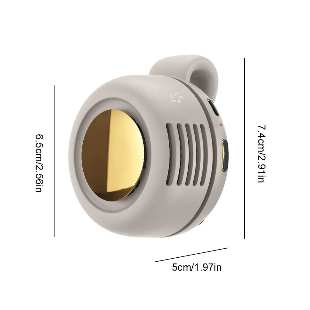 Mini Ventilateur Portable Sans Lames USB – 60 Pales, Flux 360°, Silencieux, Batterie 900mAh – Rose / Blanc / Vert